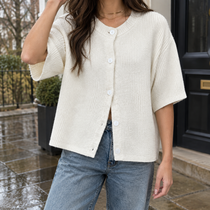 Eugenie Ribbed Cardigan