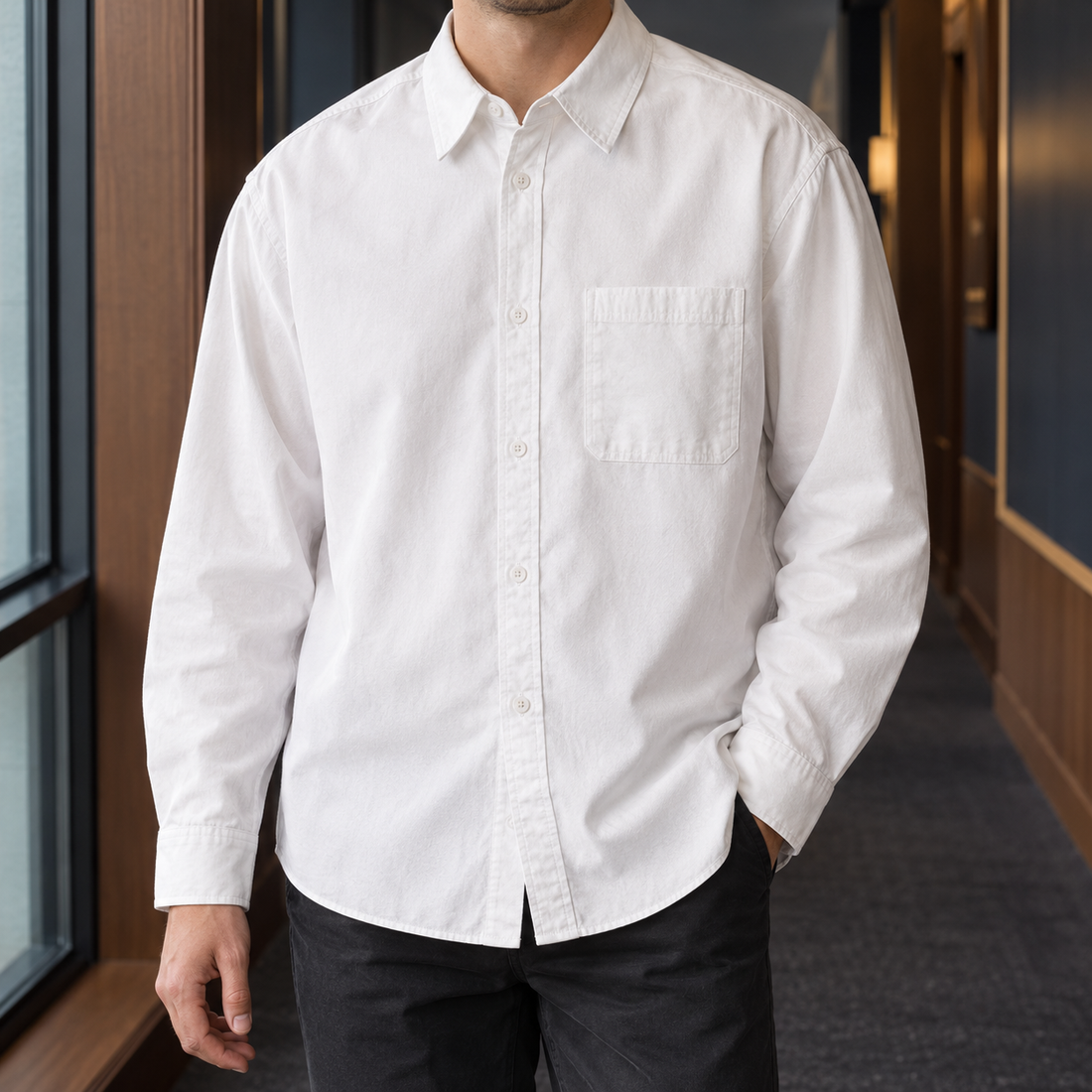 Keaton Relaxed Shirt - White