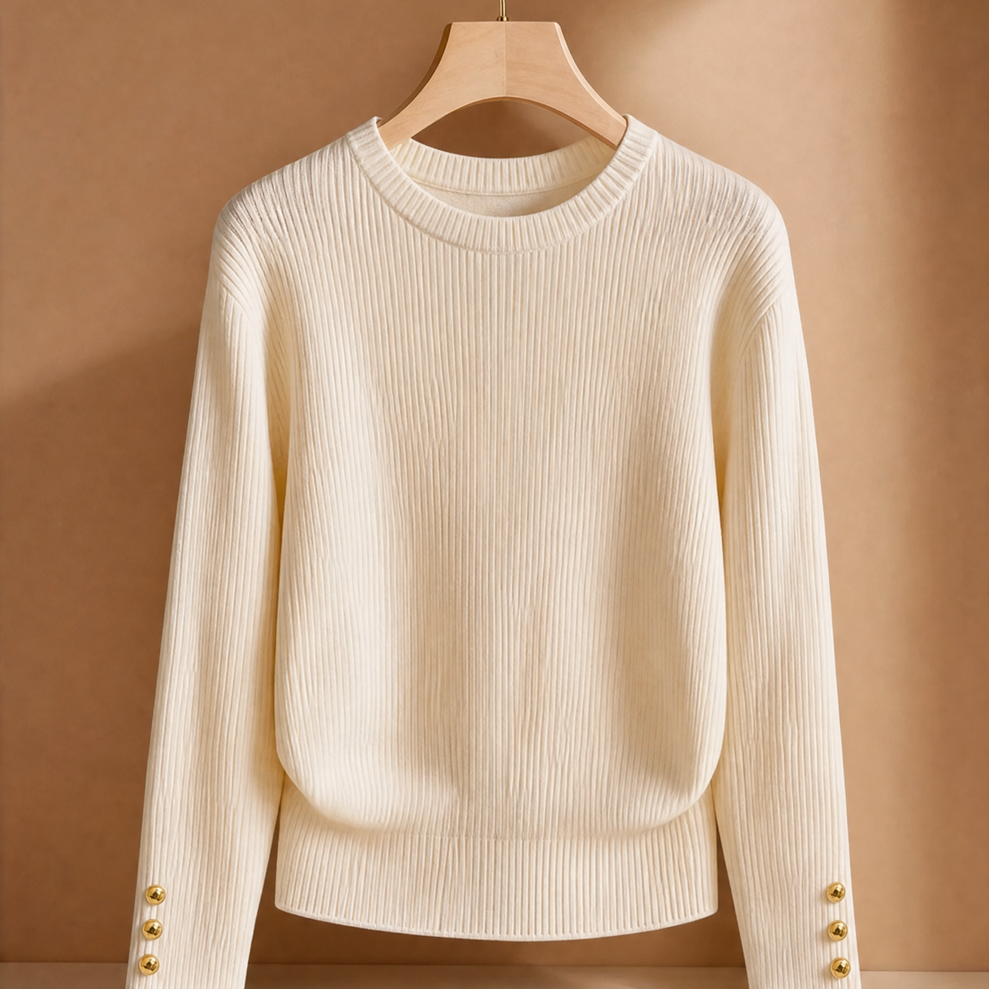 Sabina Ribbed Sweater - Cream