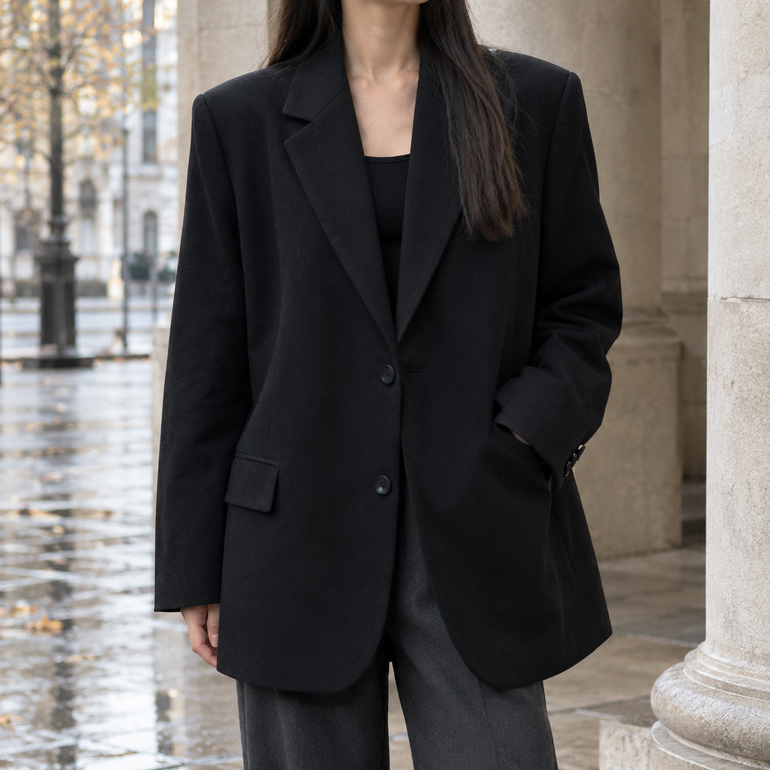Maxine Oversized Blazer - Black
