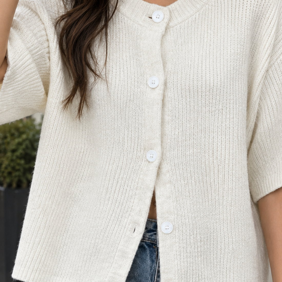 Eugenie Ribbed Cardigan - Lead Product Detail