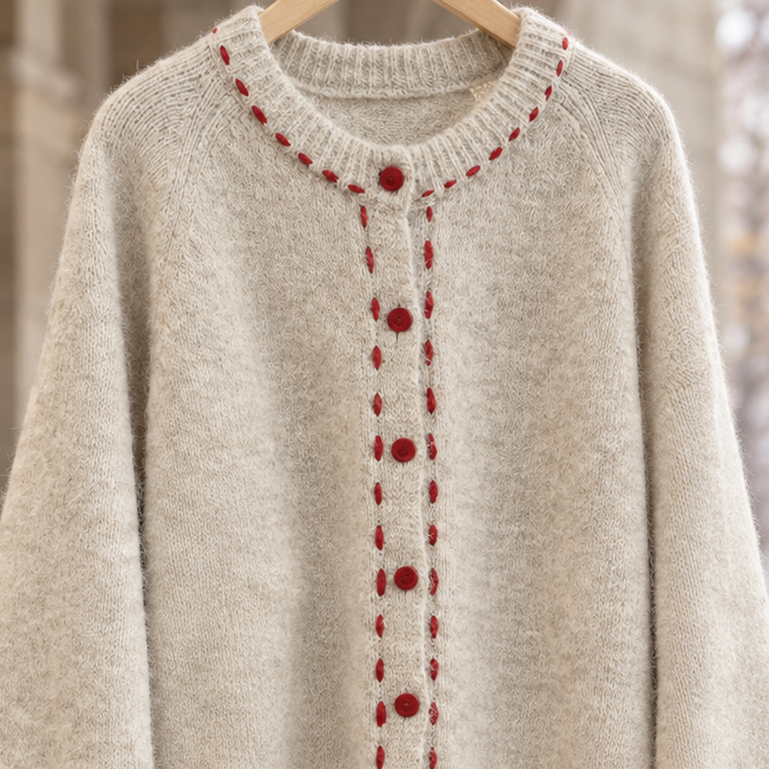 Tamsin Contrast Knit Cardigan - Lead Product Detail