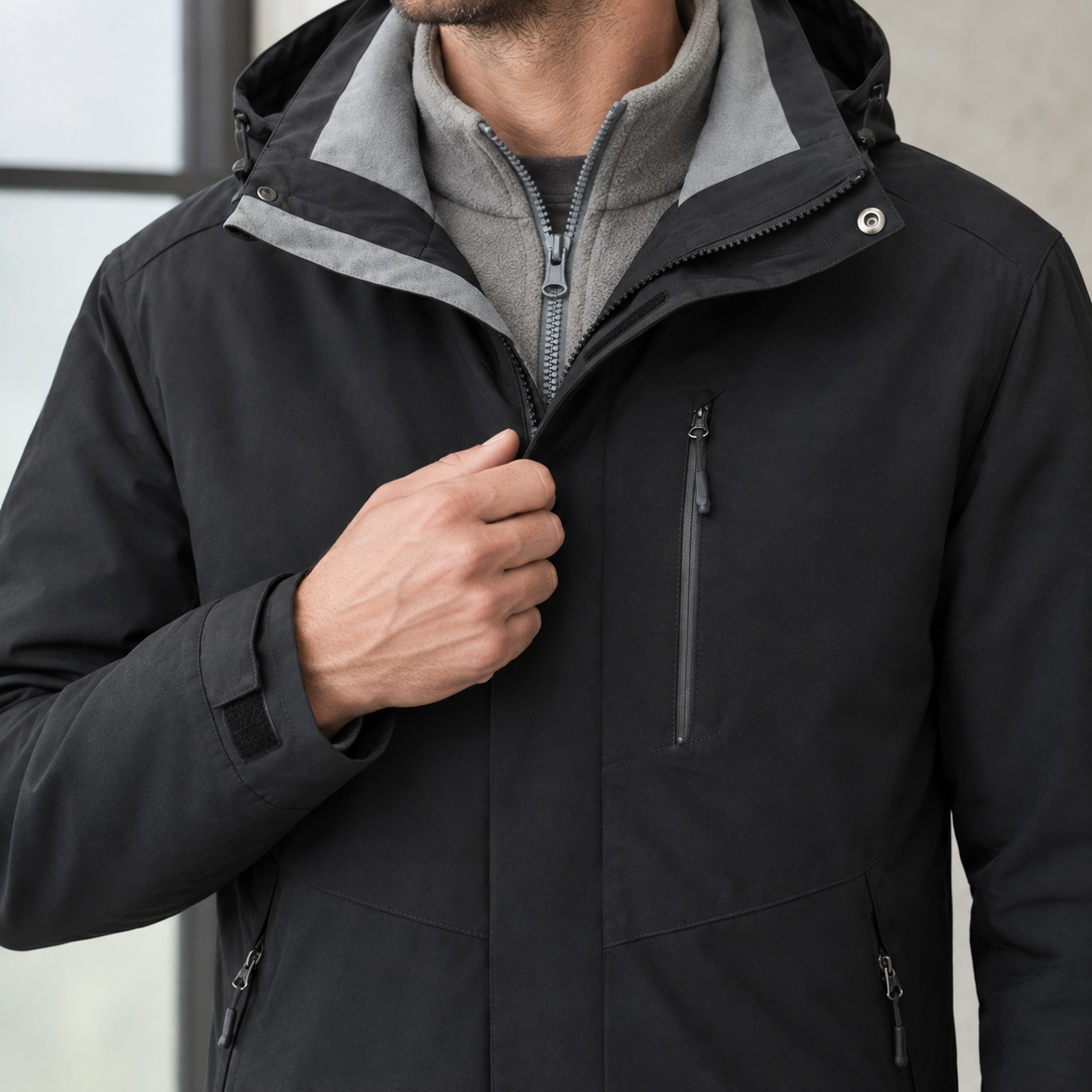 Noah Layered Jacket - Lead Product Detail