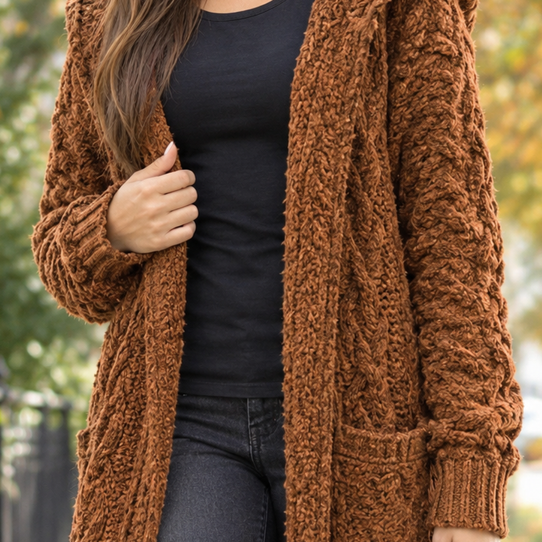 Isabeau Cable Knit Sweater - Lead Product Detail