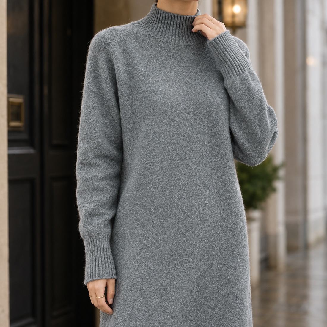 Kiera Mock Neck Dress - Lead Product Detail