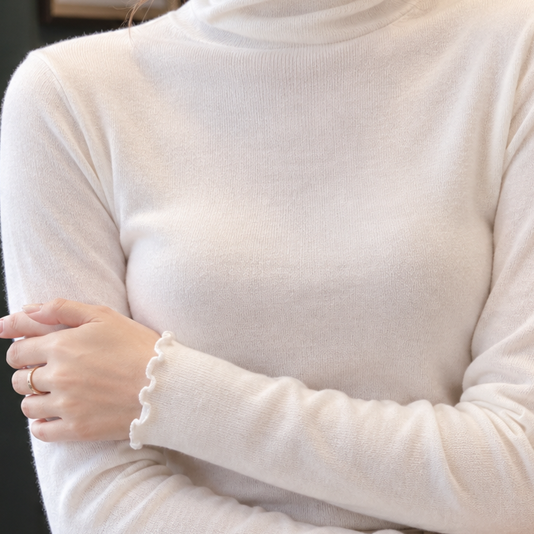 Lily Turtleneck Top - Lead Product Detail