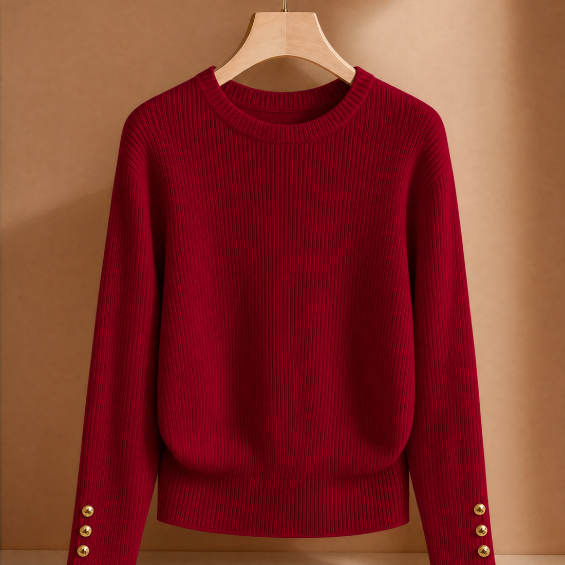 Sabina Ribbed Sweater - Red