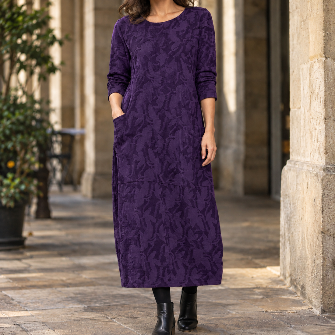 Candela Cocoon Dress - Purple