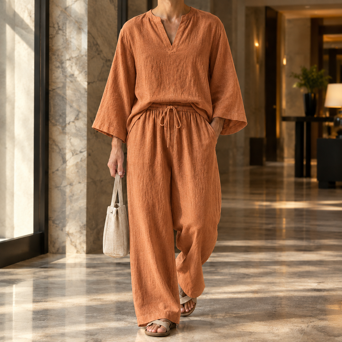 Warrick Relaxed Set - Rust