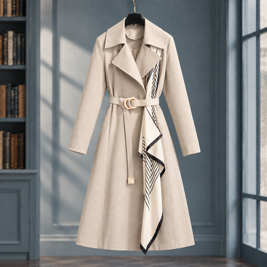 Elettra Belted Overcoat - Apricot