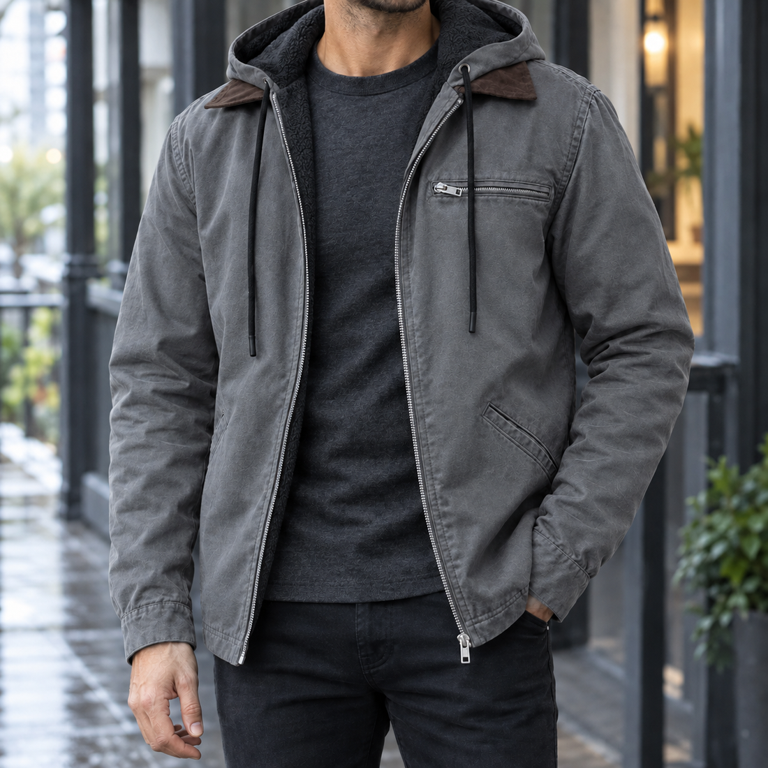 Magnus Hooded Jacket - Gray