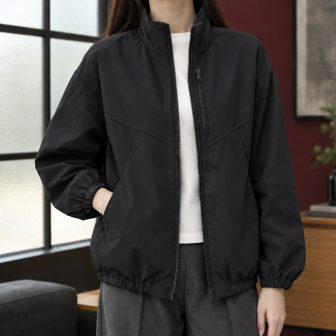 Luna Double Zip Jacket - Black