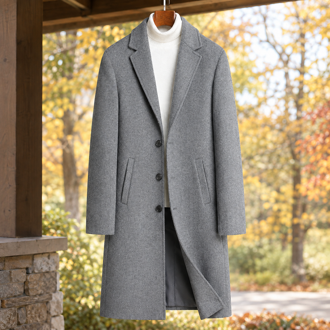 Nathanael Cashmere Overcoat - Gray