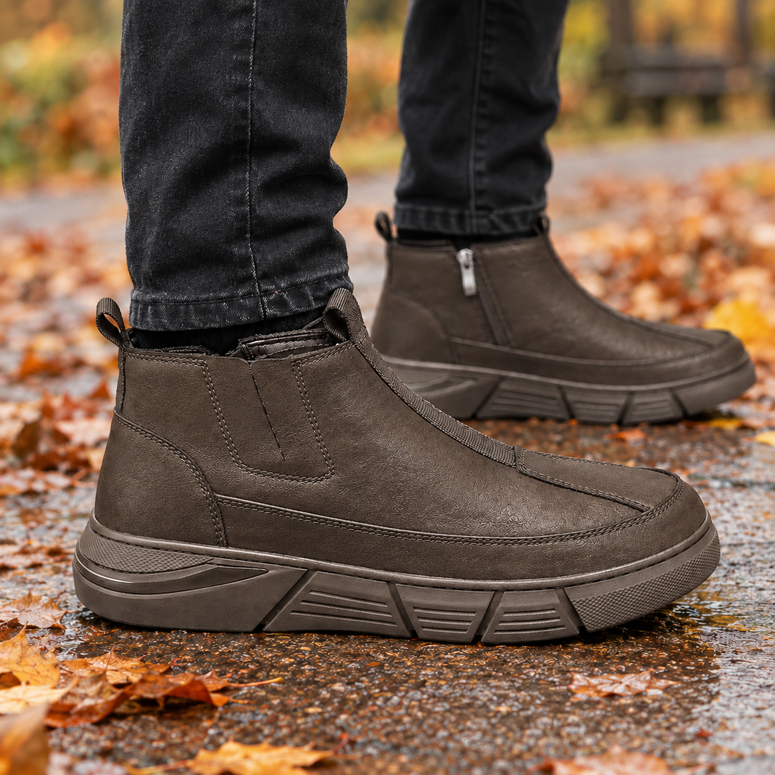 Roncalli Zip Ankle Boots - Brown