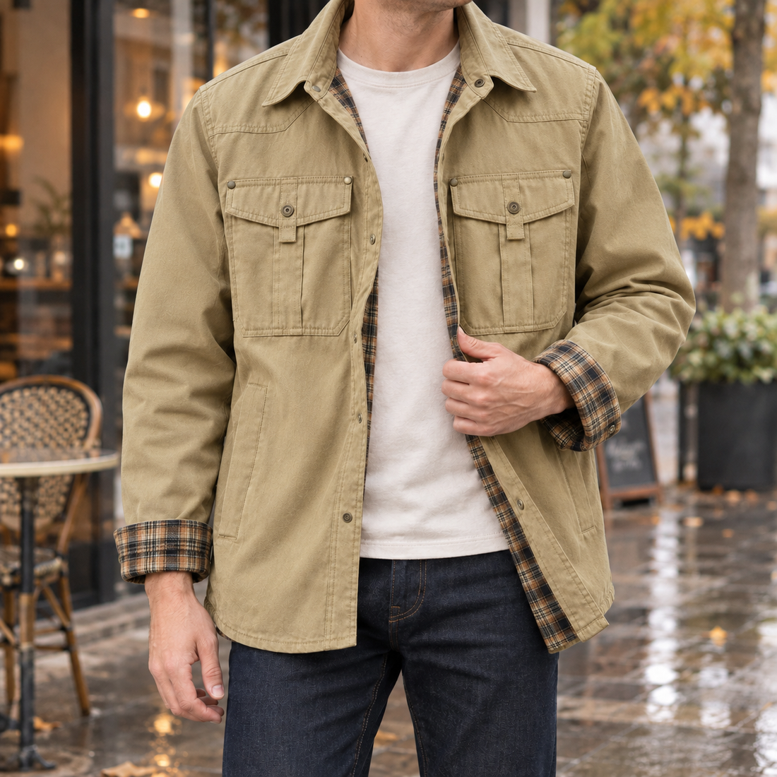 Pierrick Utility Jacket - Khaki