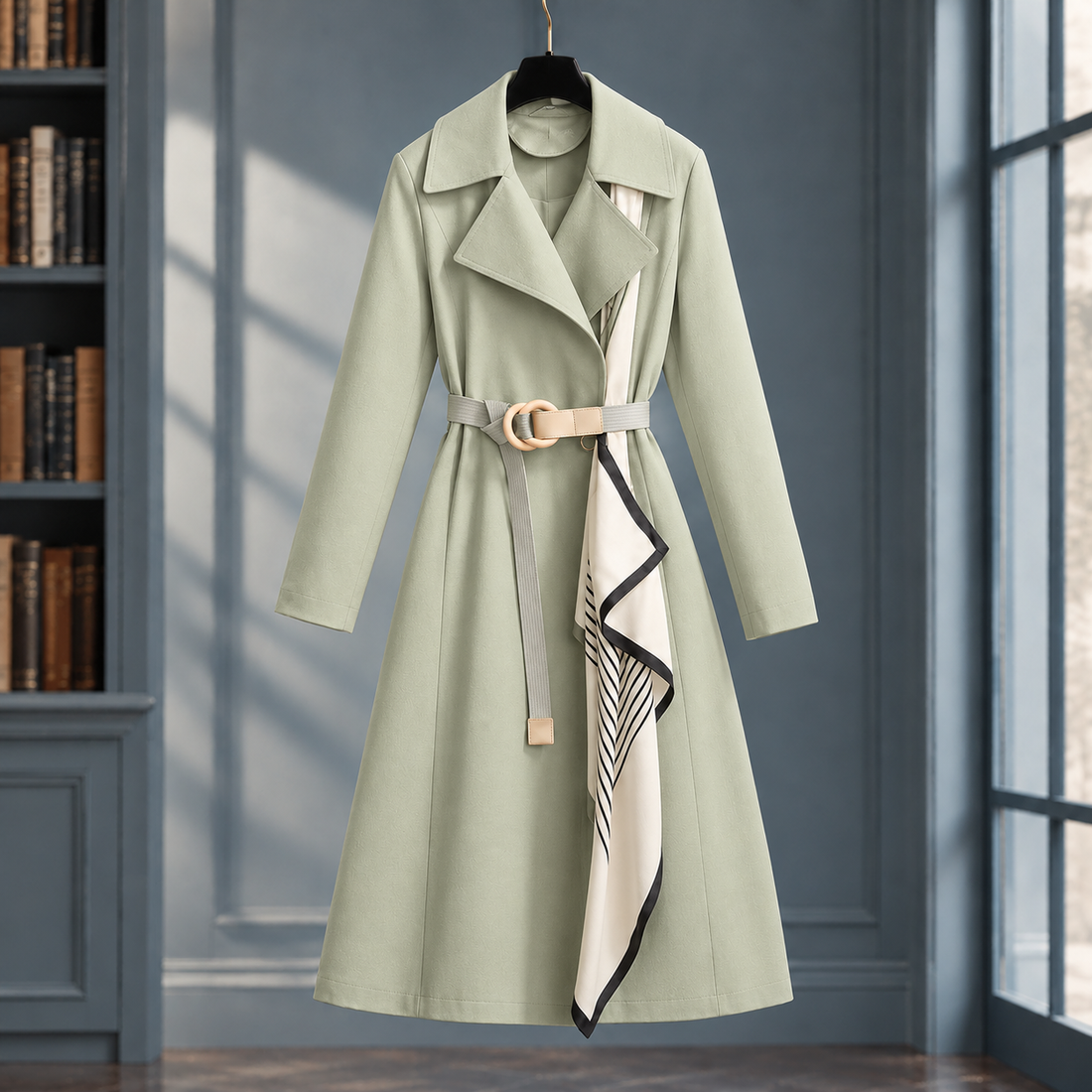 Elettra Belted Overcoat - Green