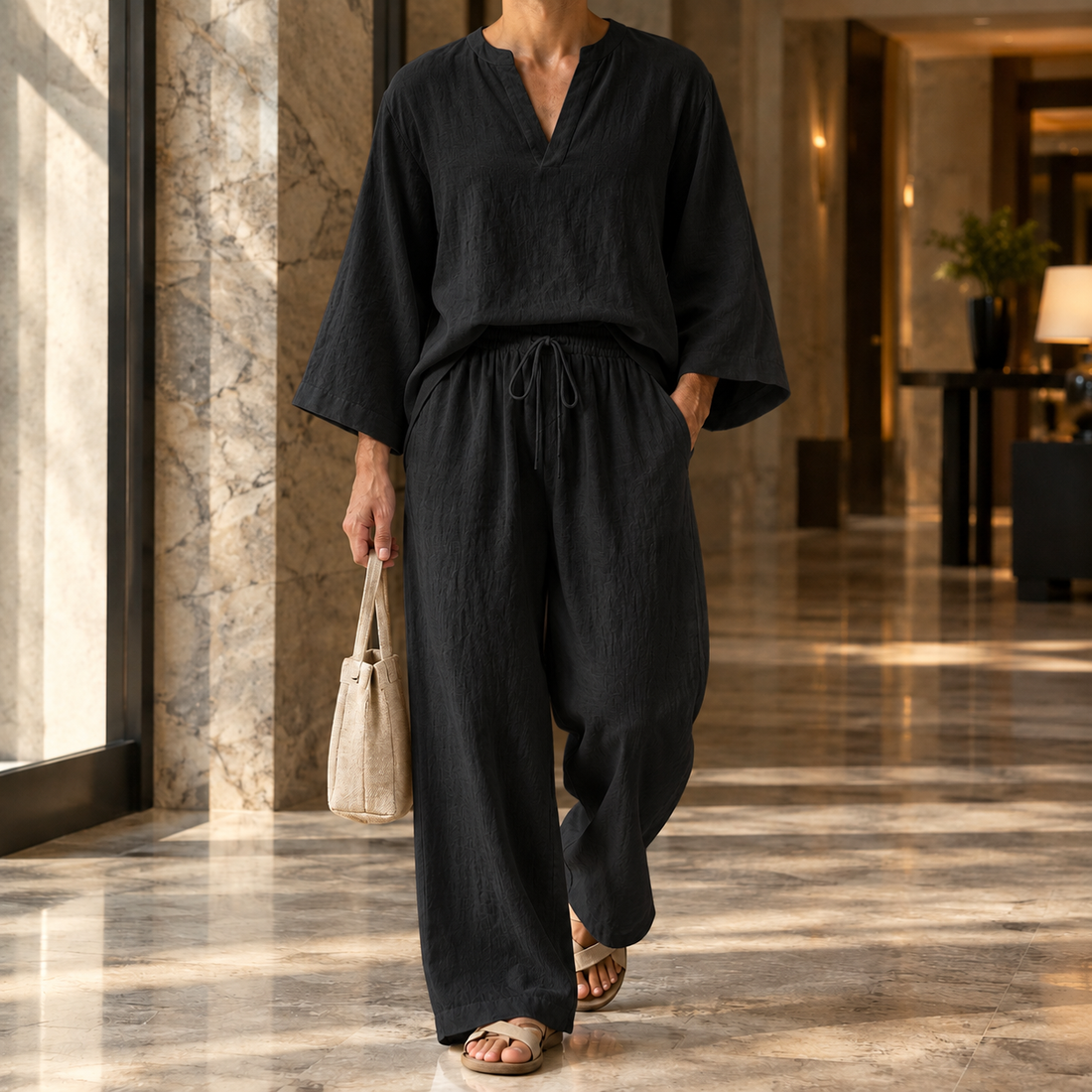 Warrick Relaxed Set - Black