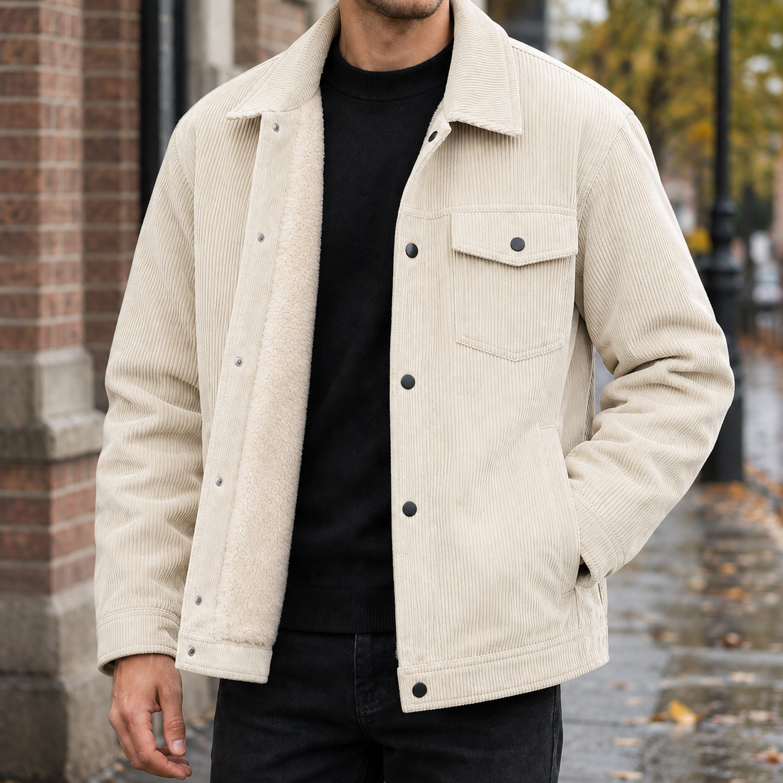 Graham Corduroy Jacket - Off White