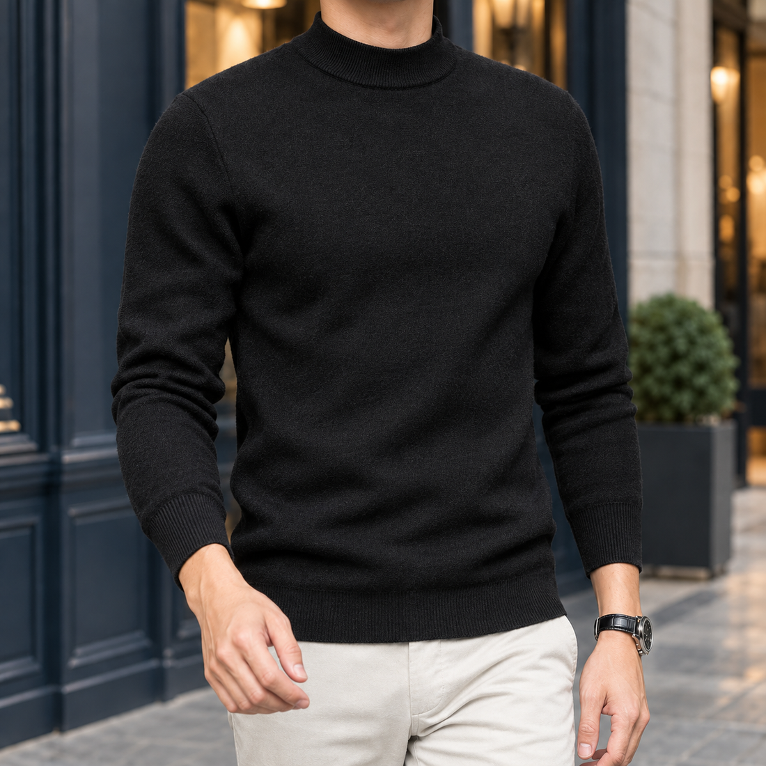 Pascal Wool Sweater - Piano Black