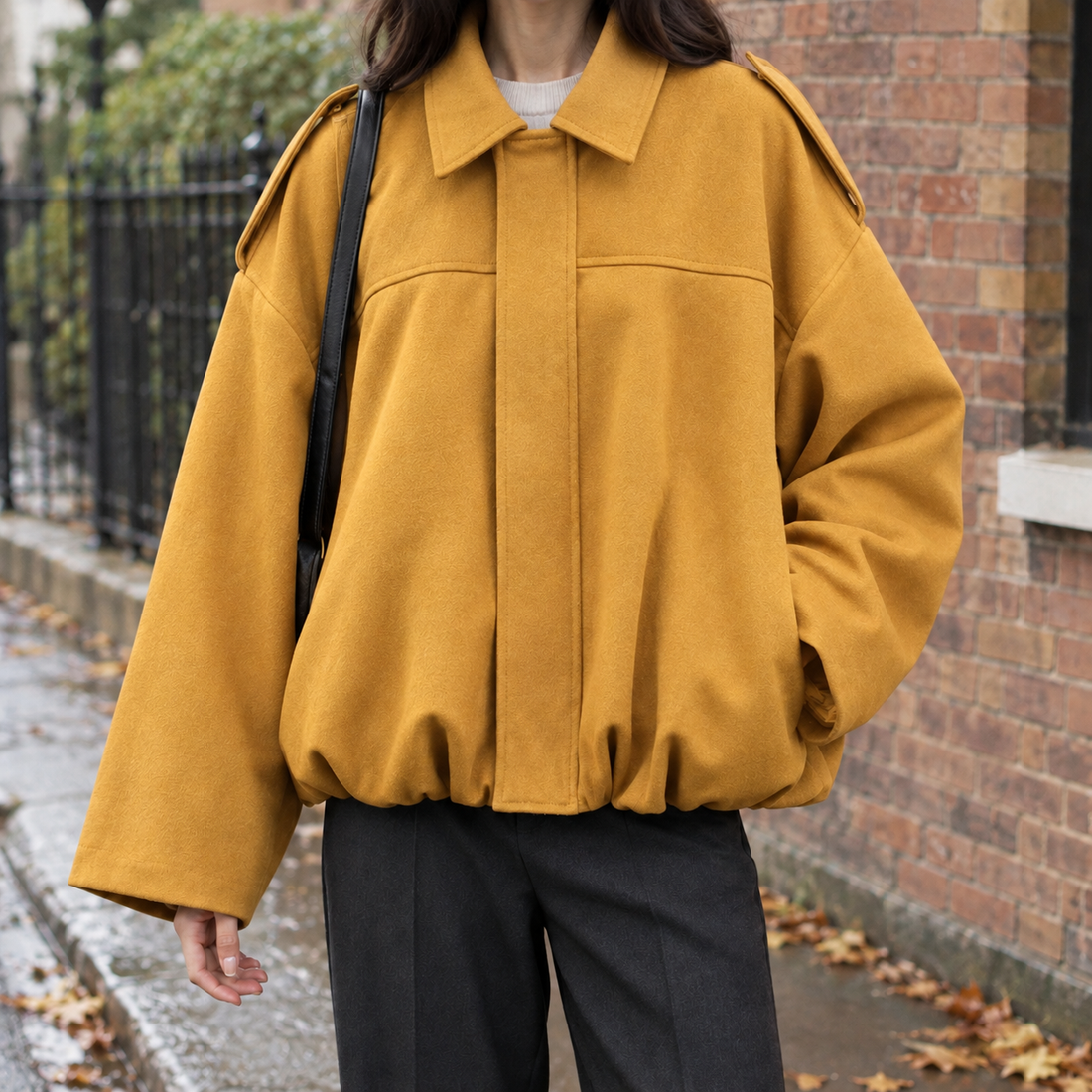 Valeria Bubble Hem Jacket - Turmeric