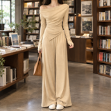 Zelda Wide-Leg Set - Apricot