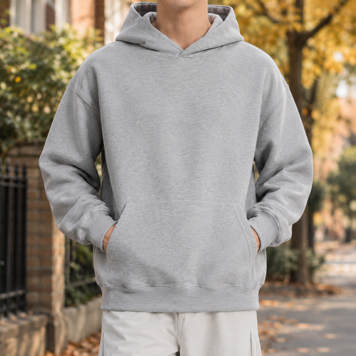 Caius Hooded Sweater - Heather Gray