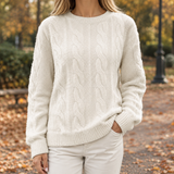 Diana Cable Knit Sweater - Warm White