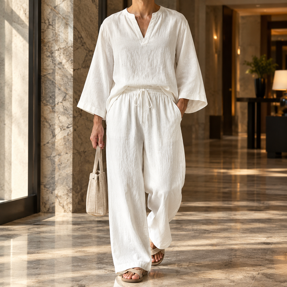Warrick Relaxed Set - White