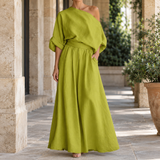 Etta Off-Shoulder Set - Yellow Green