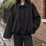 Valeria Bubble Hem Jacket - Black