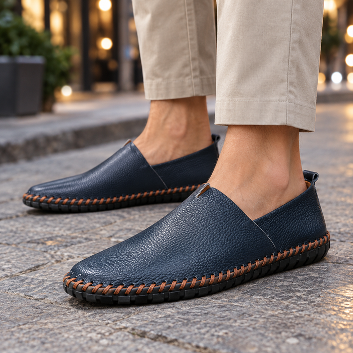 Marcello Pebbled Loafers