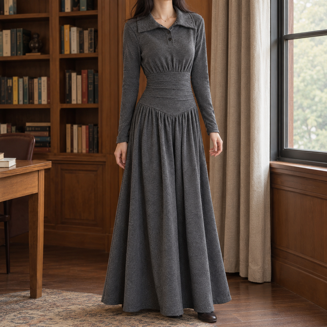 Katherine Polo Dress - Dark Gray