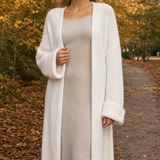 Violetta Open-Knit Cardigan - Milky White