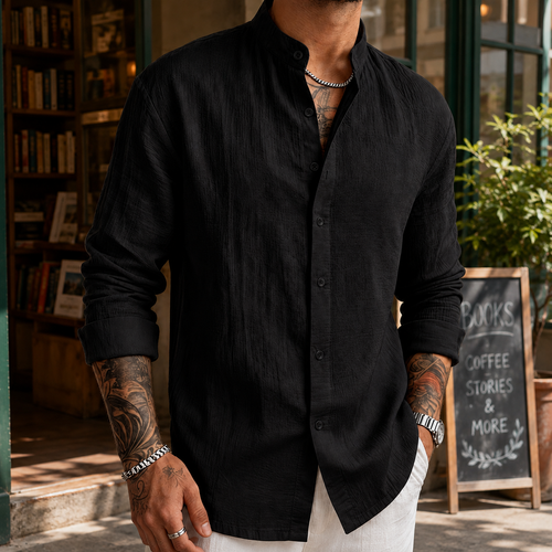 Austin Textured Shirt - Black
