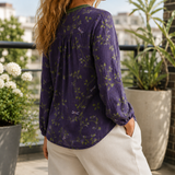 Celeste Botanical Blouse - Lead Alternate View