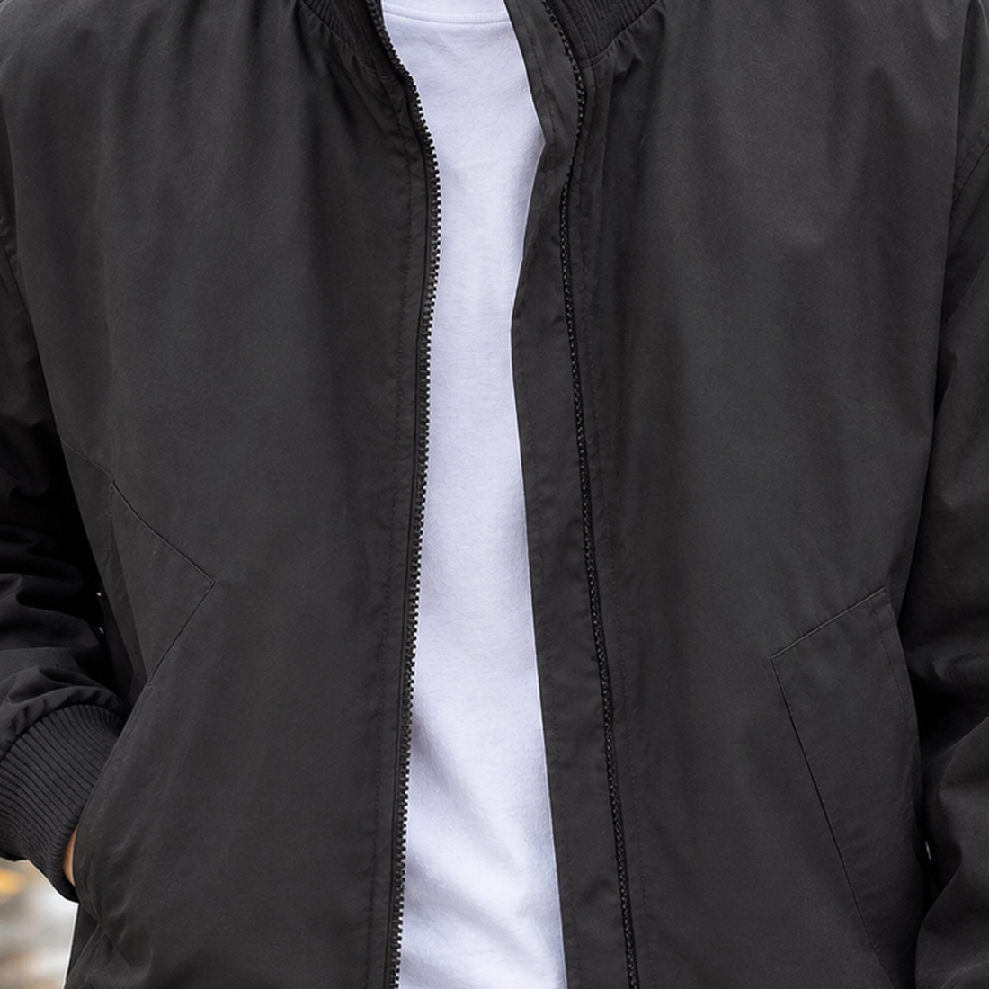 Hubert Bomber Jacket - Lead Product Detail