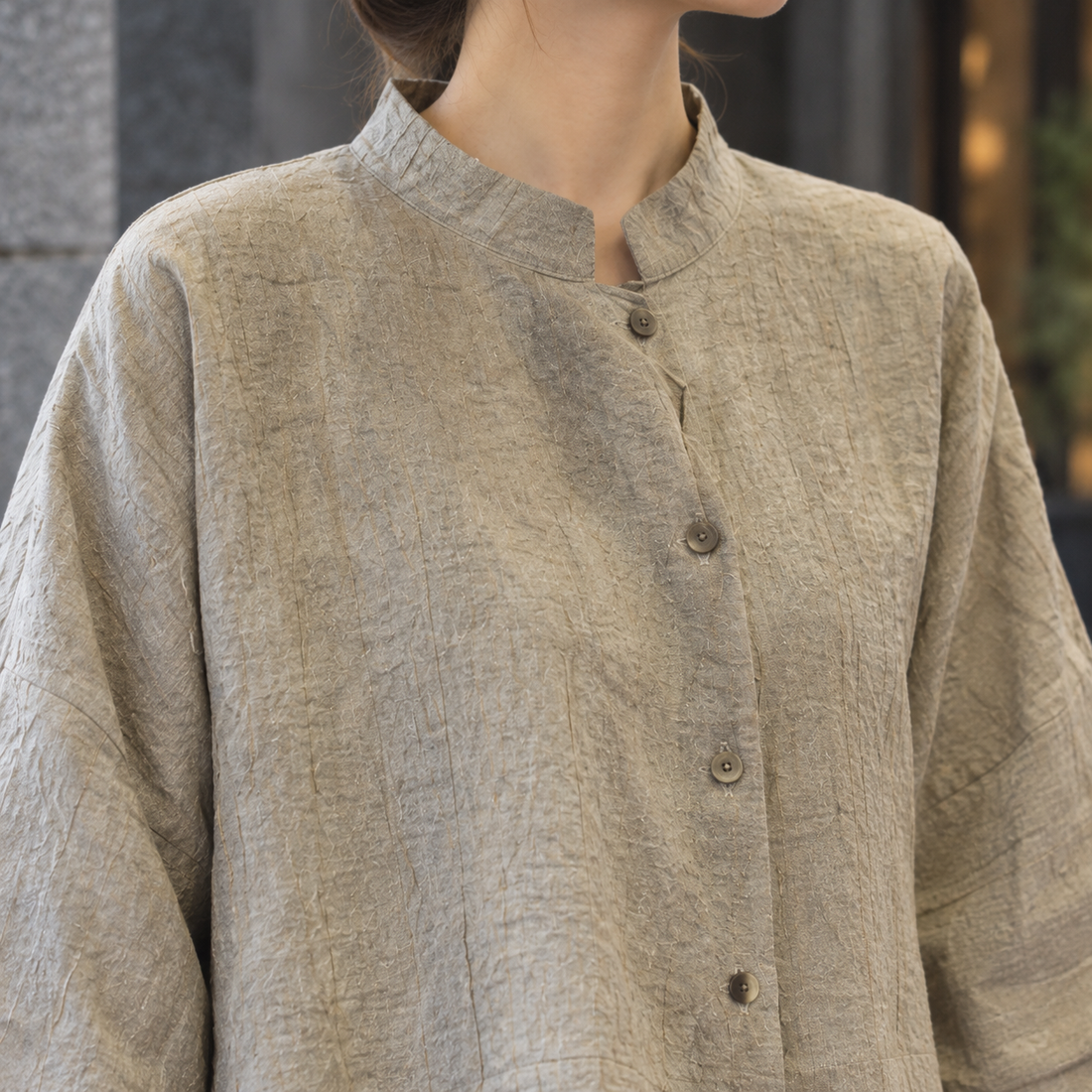 Lola Stand Collar Top - Lead Product Detail