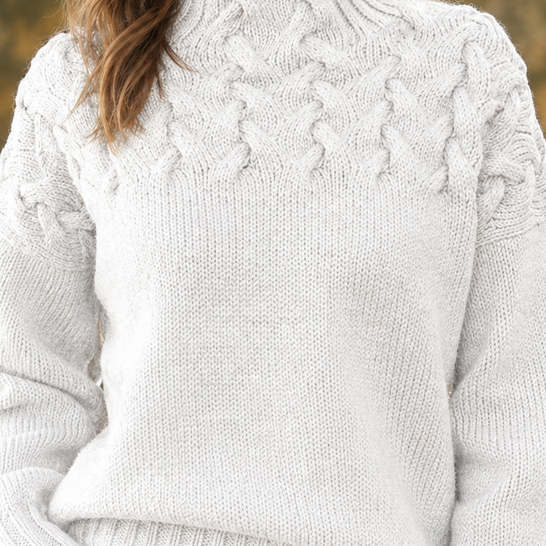 Aubrey Cable Knit Sweater - Lead Product Detail