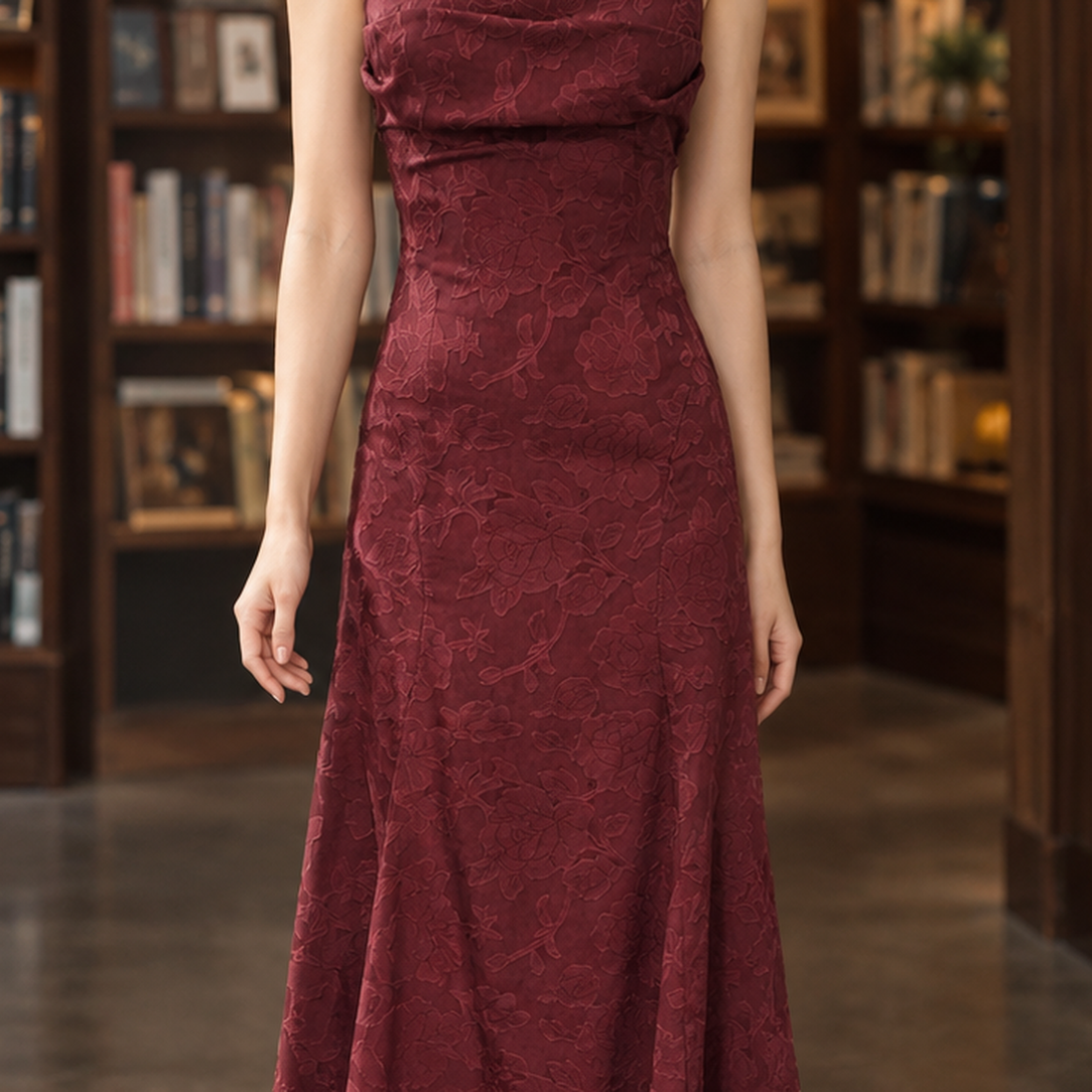 Arletta Jacquard Maxi Dress - Lead Product Detail