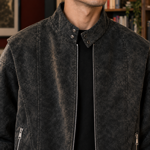 Edward Stand Collar Jacket - Lead Product Detail