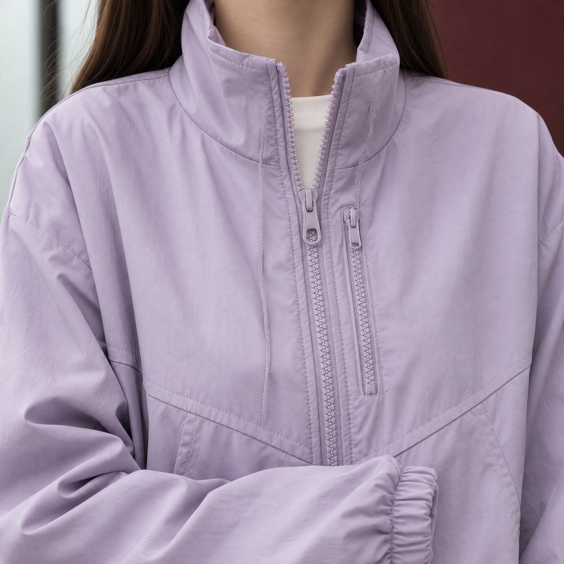 Luna Double Zip Jacket - Lead Product Detail
