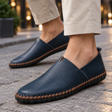 Marcello Pebbled Loafers - Lead Product Detail
