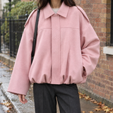 Valeria Bubble Hem Jacket - Pink