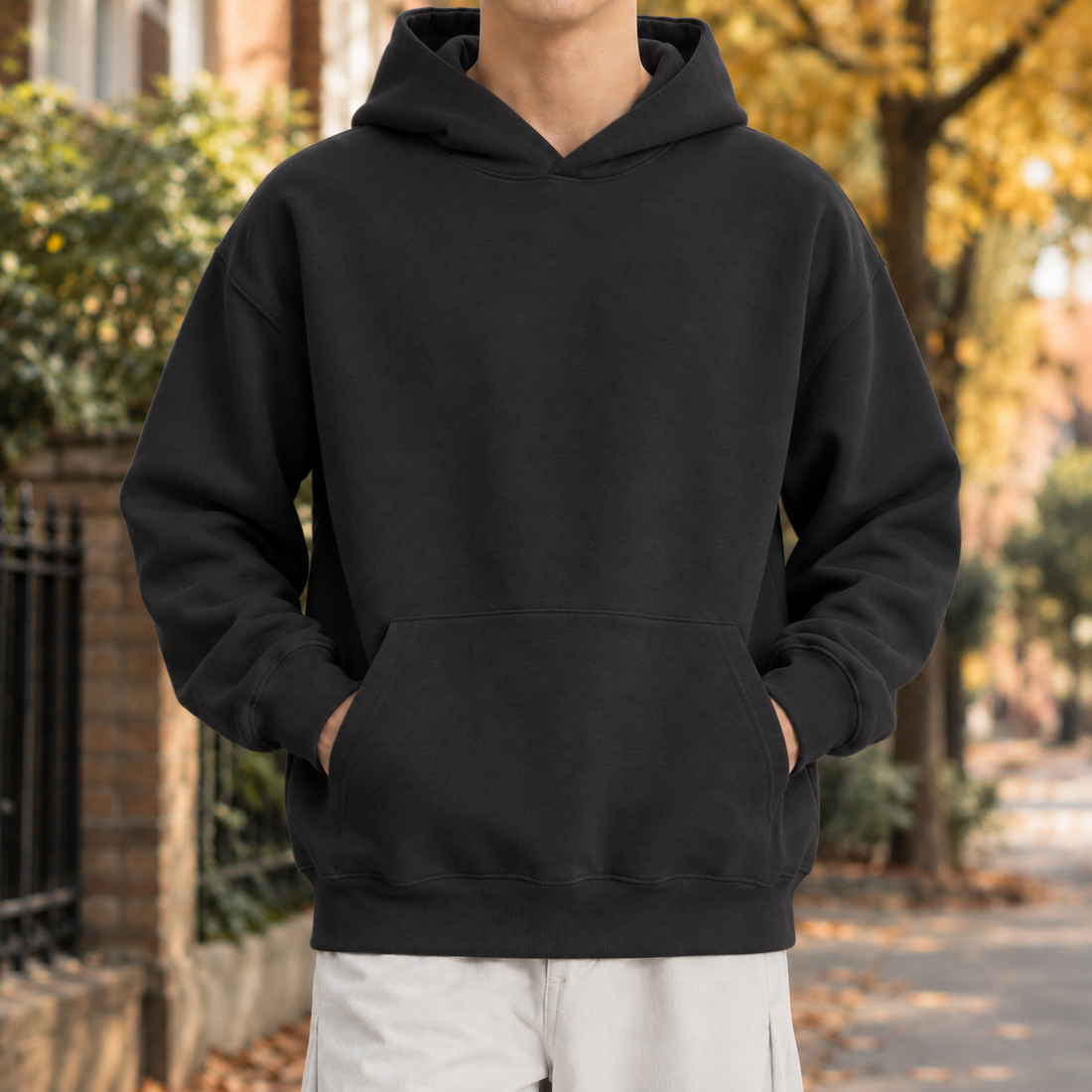 Caius Hooded Sweater - Black