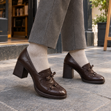 Spinelli Lace-Up Heels - Brown