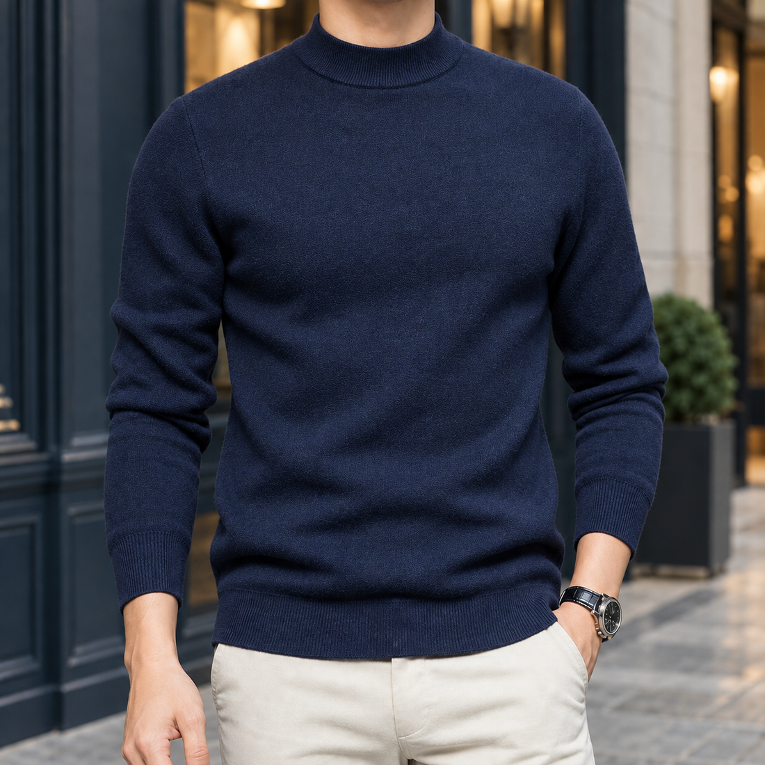 Pascal Wool Sweater - Deep Sea Blue