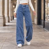 Apolline Wide Leg Jeans - Vintage Blue