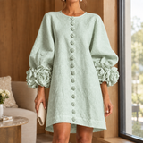 Tatiana Floral Cuff Dress - Mint Green