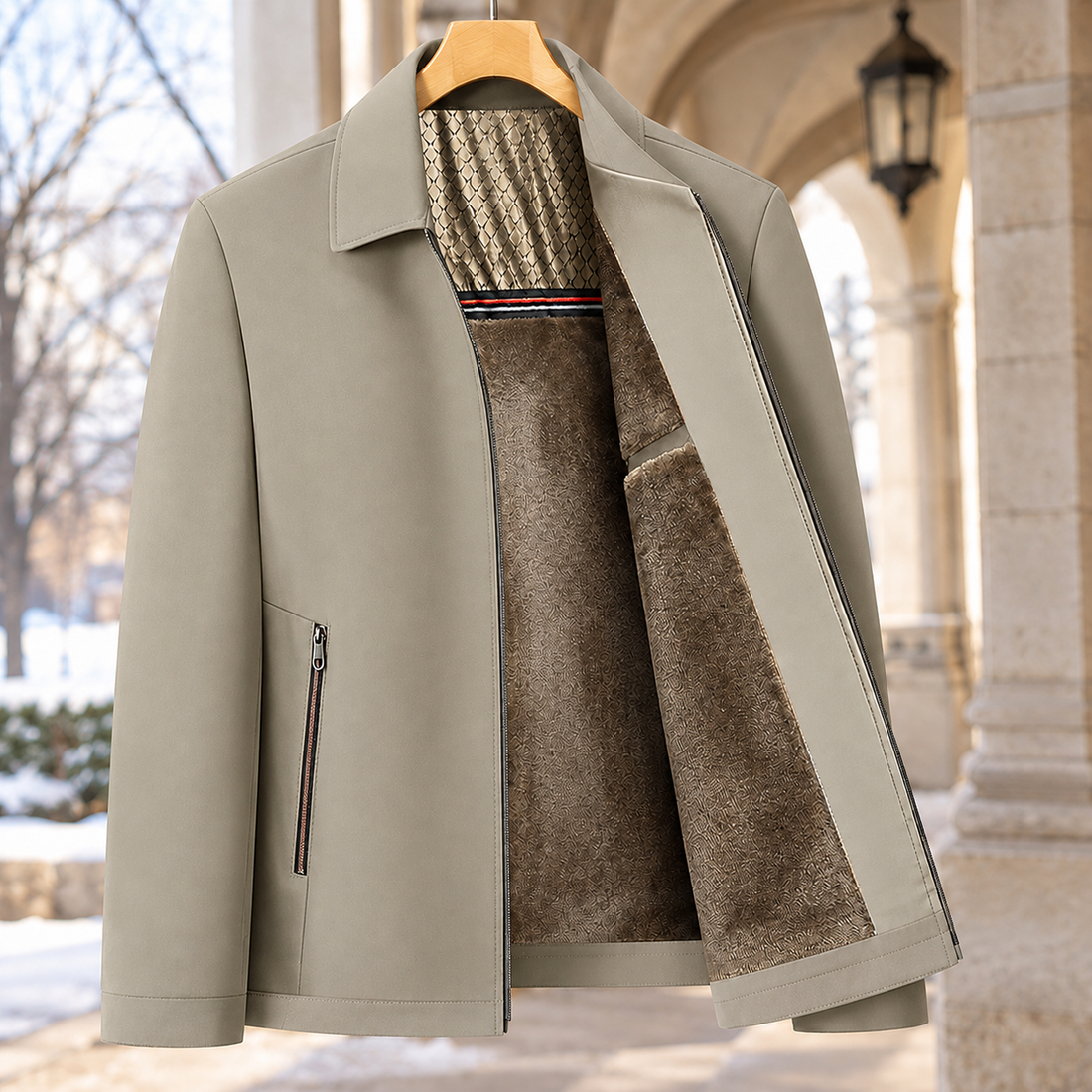 Leopold Lapel Jacket - Yy-lapel-khaki