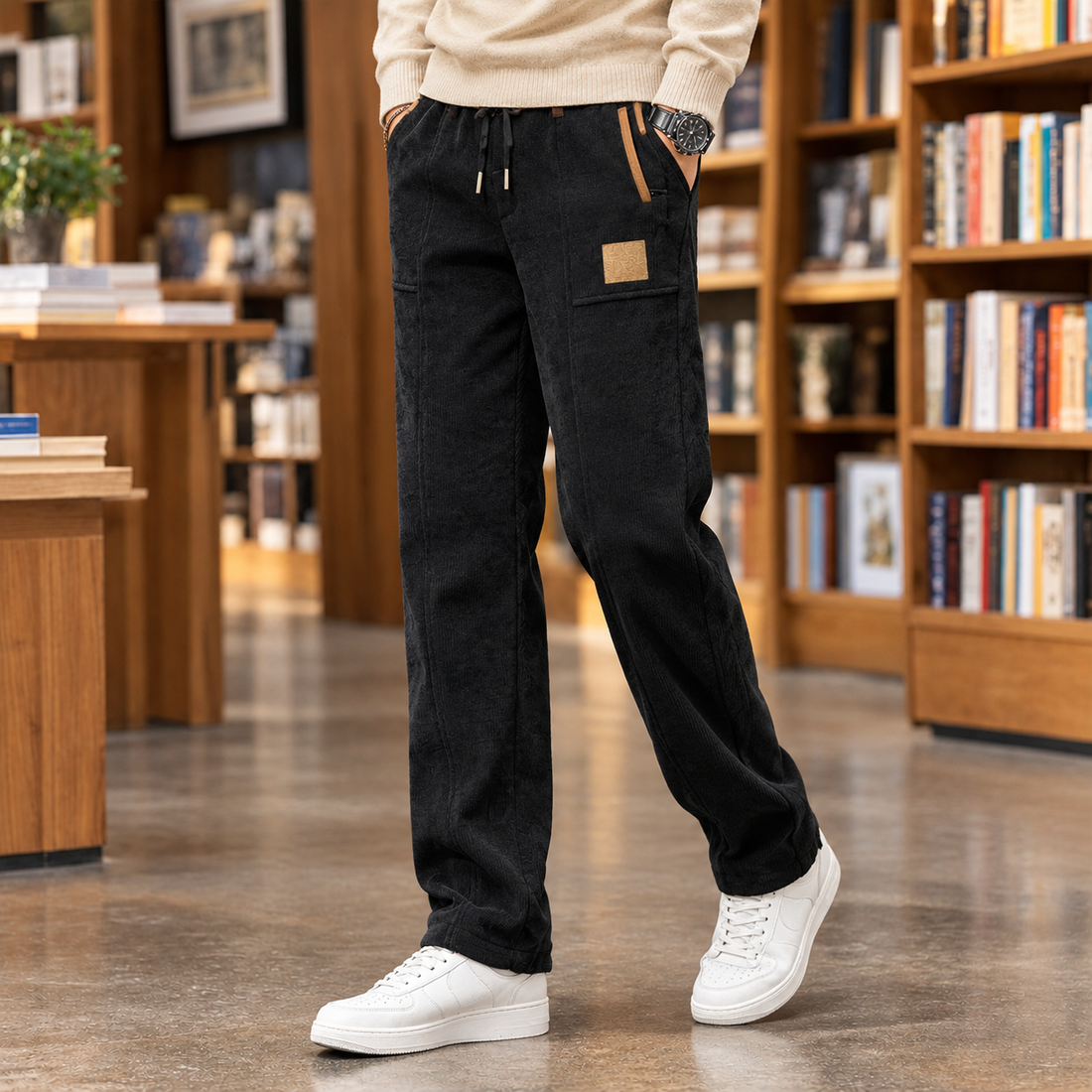 Beckett Relaxed Pants - Black Square Mouth